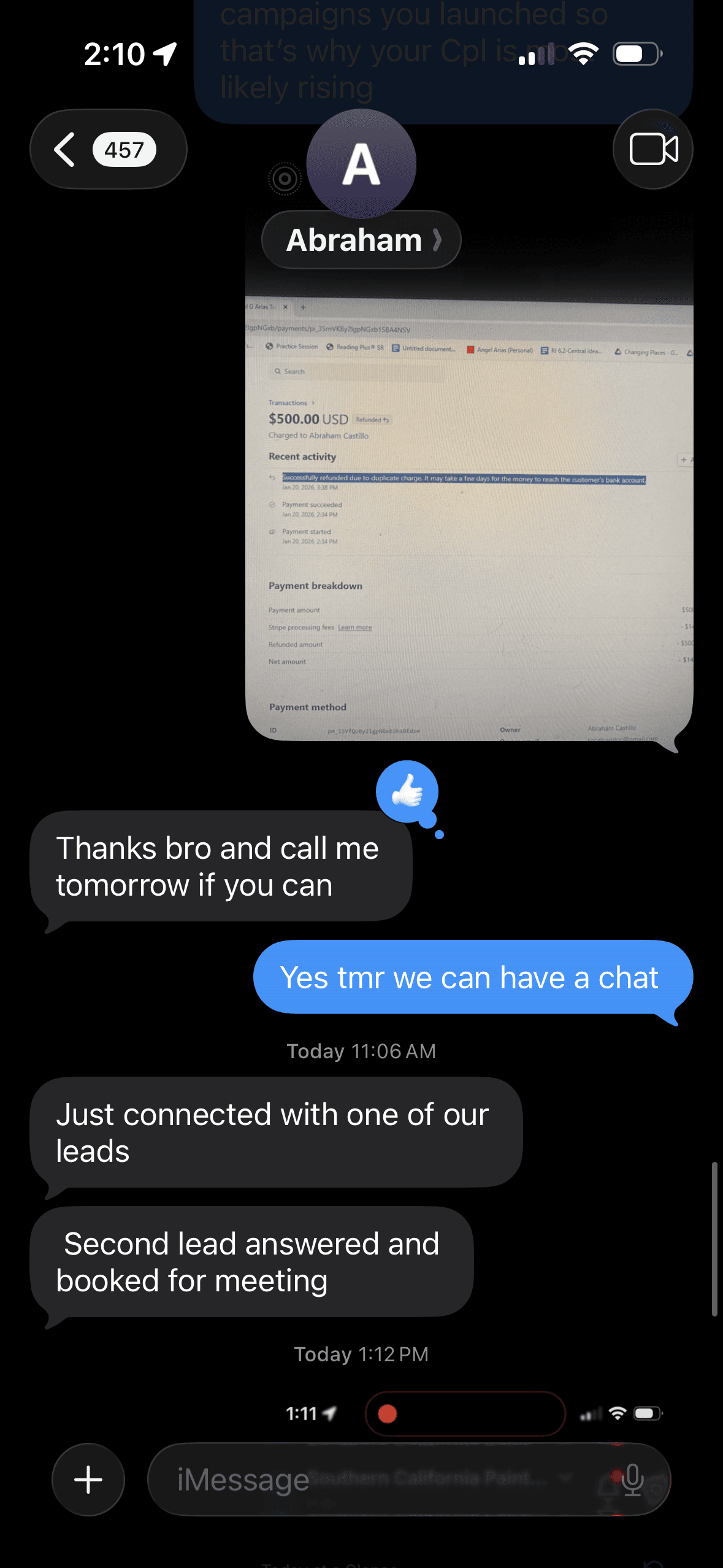 Abraham client results